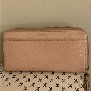 Fossil Tara Clutch Wallet - Dusty Rose
